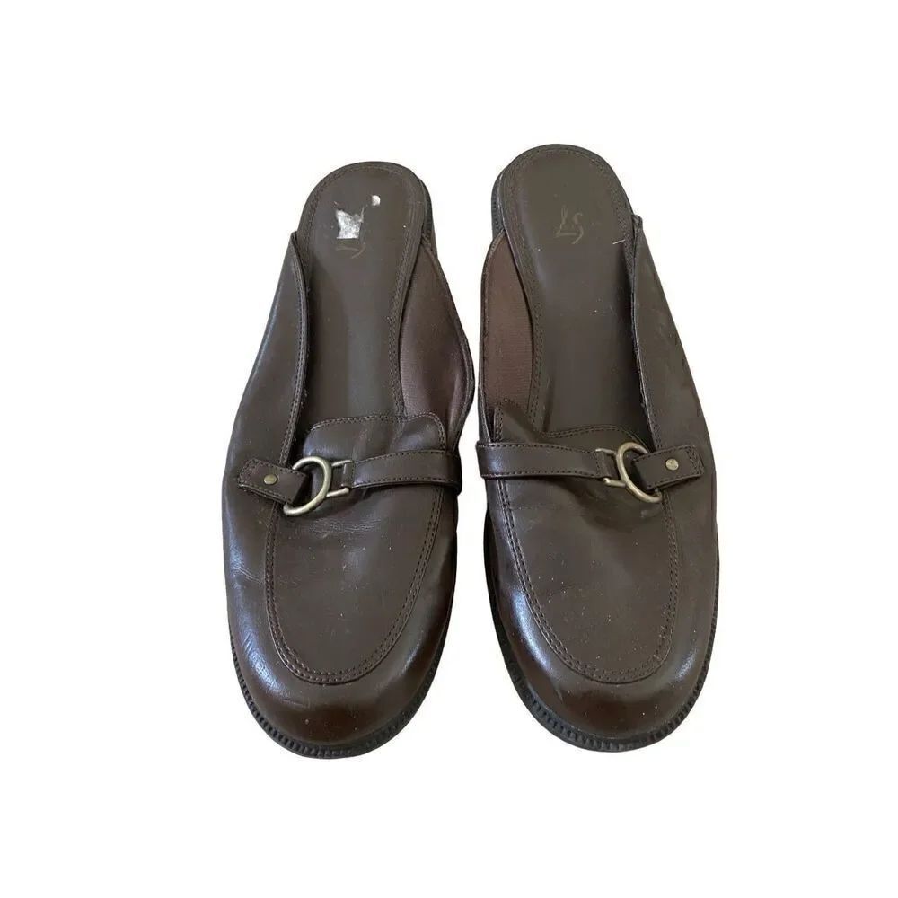 Life Stride Womens 9.5M Slide Shoes Sythetic Buckle Slip On